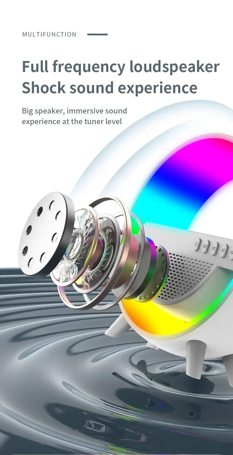 Multifunction RGB Bluetooth Speaker with Wireless Charging