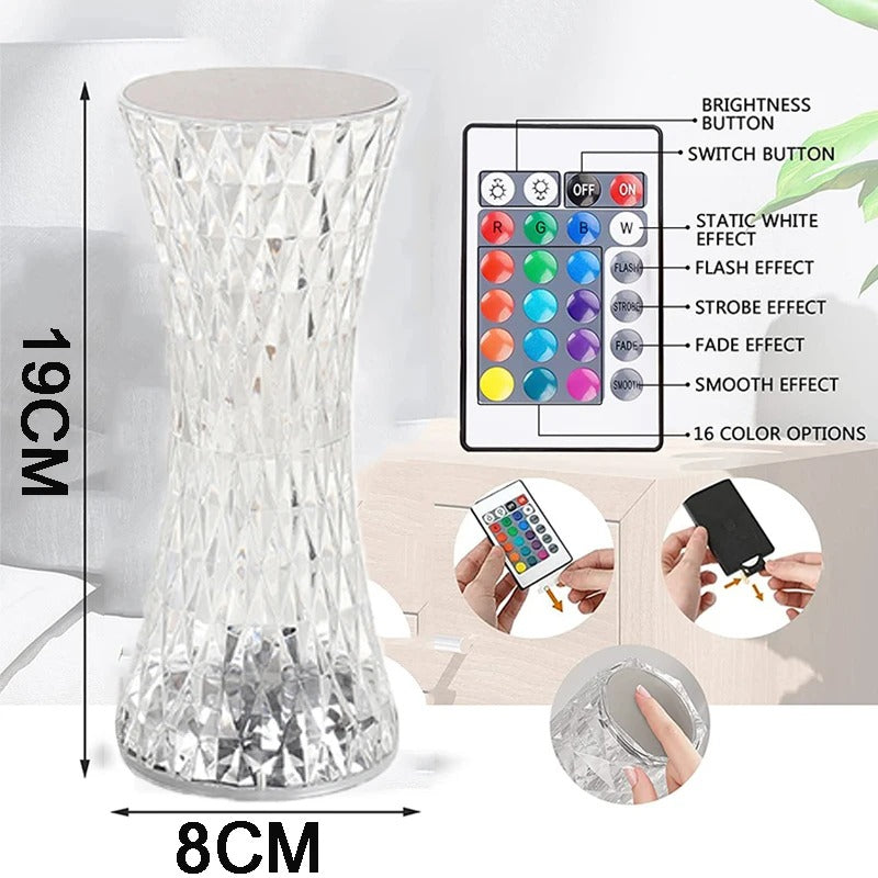 Elegant Crystal Glass Vase